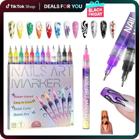 Color Nail Doodle Pen for DIY Nail Art Quick Drying