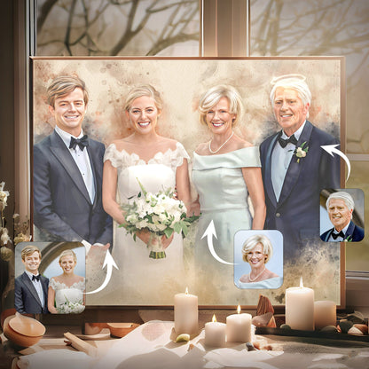 Personalized Watercolor Memorial Portrait