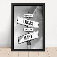 Toile personnalisée "Date de naissance des enfants"