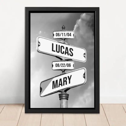 Personalized Canvas "Date of birth of children"