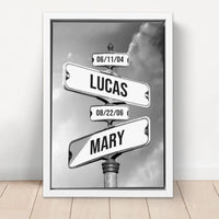 Toile personnalisée "Date de naissance des enfants"