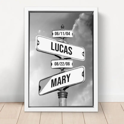 Personalized Canvas "Date of birth of children"