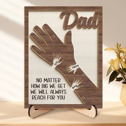 Custom Wooden Plaque With Stand - Father's Day, Gift For Dad, Grandpa