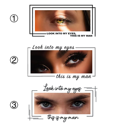 Personalized T-shirt Look Into My Eyes Custom Eyes Valentine's Day Gifts for Couples