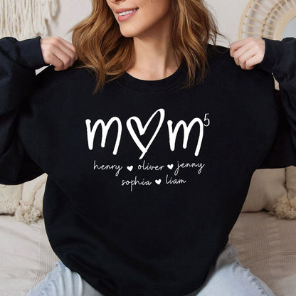 Personalized Sweatshirt Mom with Number of Children