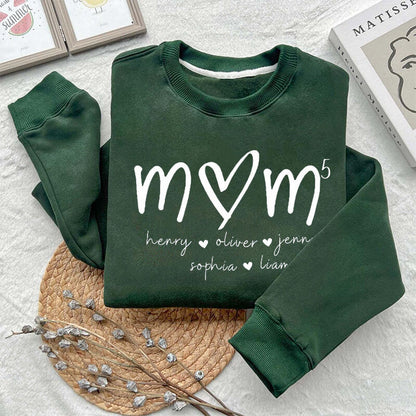 Personalized Sweatshirt Mom with Number of Children