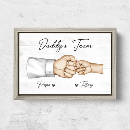 Personalized Canvas "Daddy's Team"