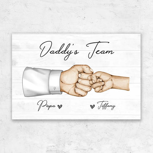 Personalized Canvas "Daddy's Team"