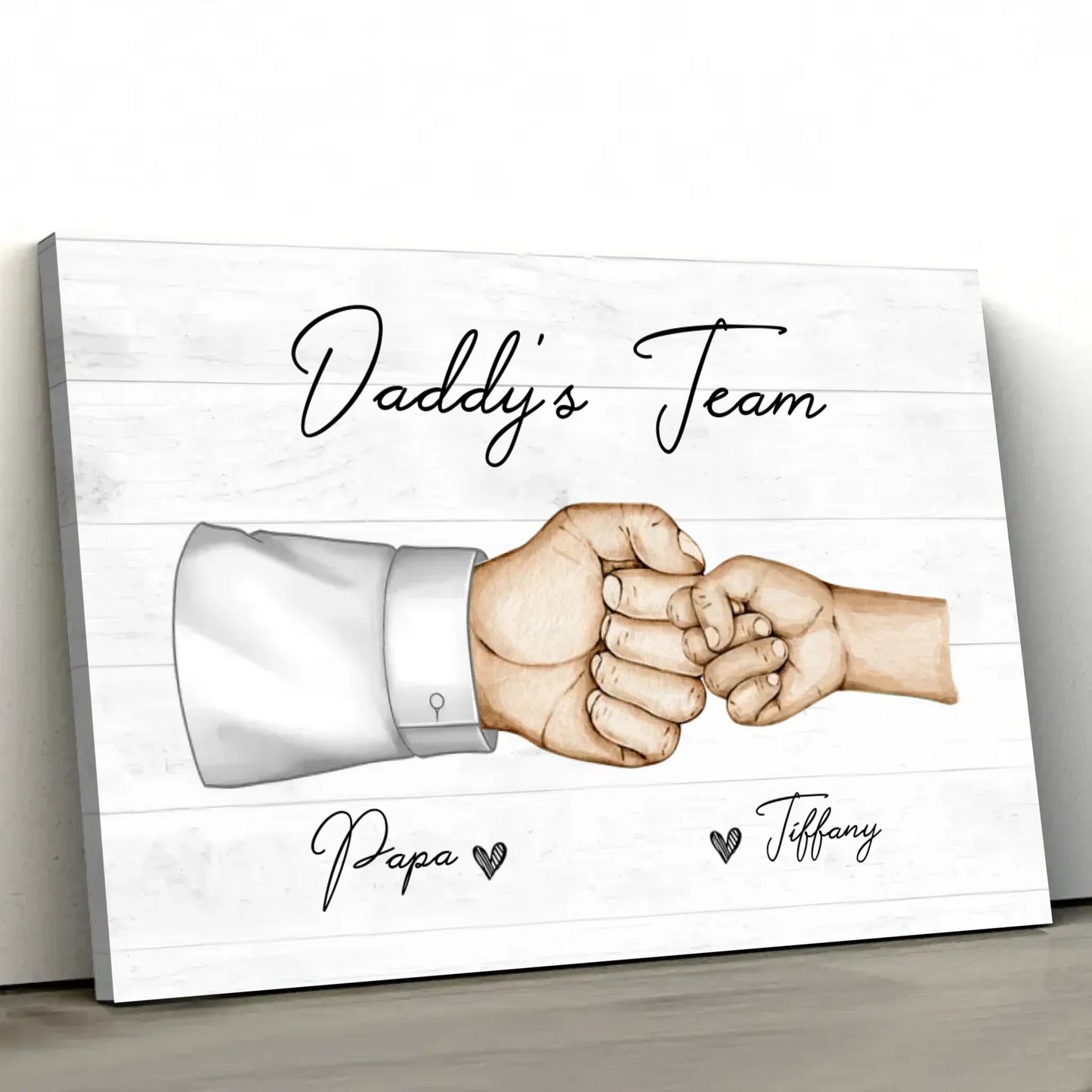 Personalized Canvas "Daddy's Team"