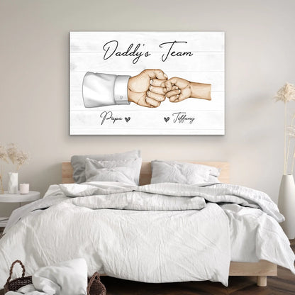 Personalized Canvas "Daddy's Team"