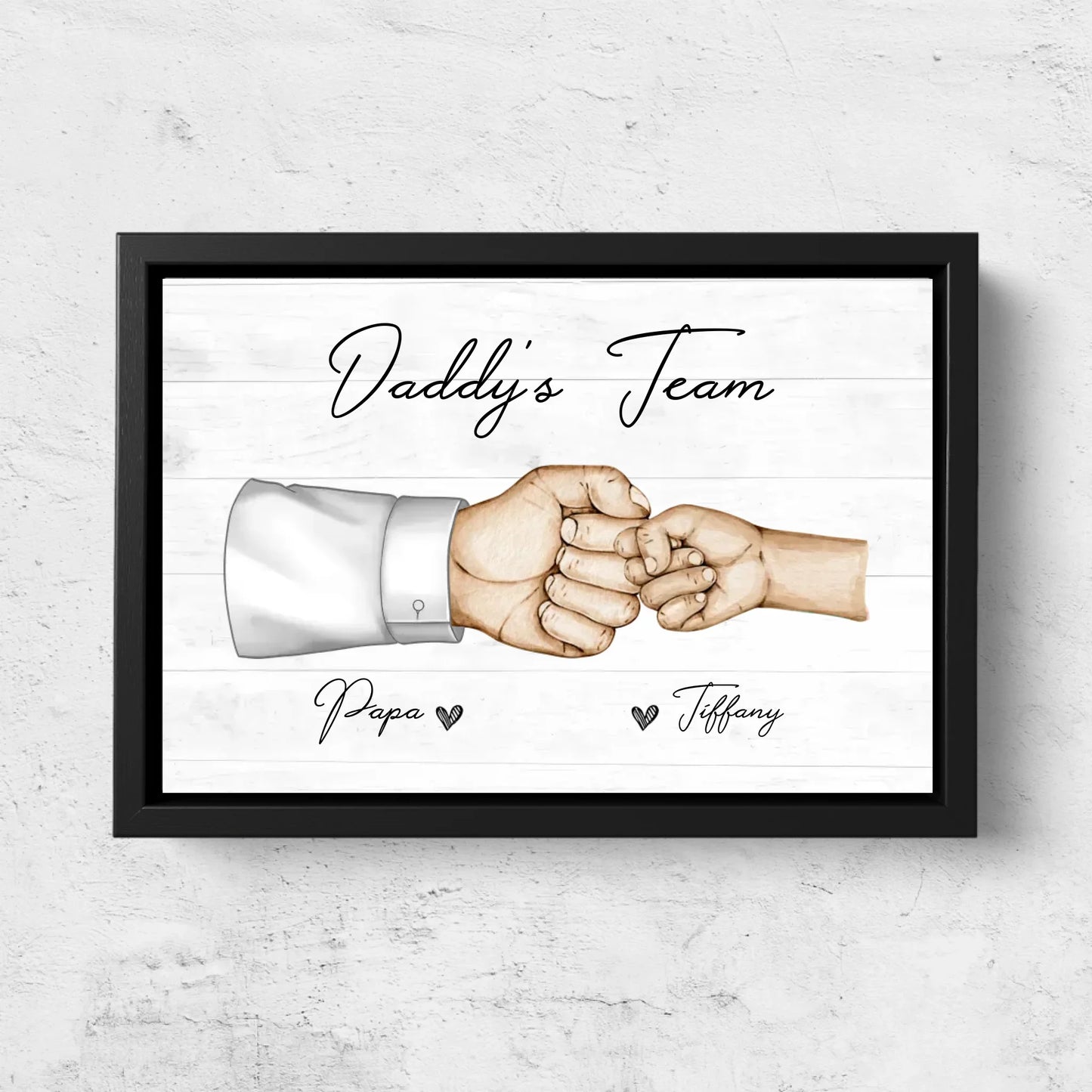 Personalized Canvas "Daddy's Team"