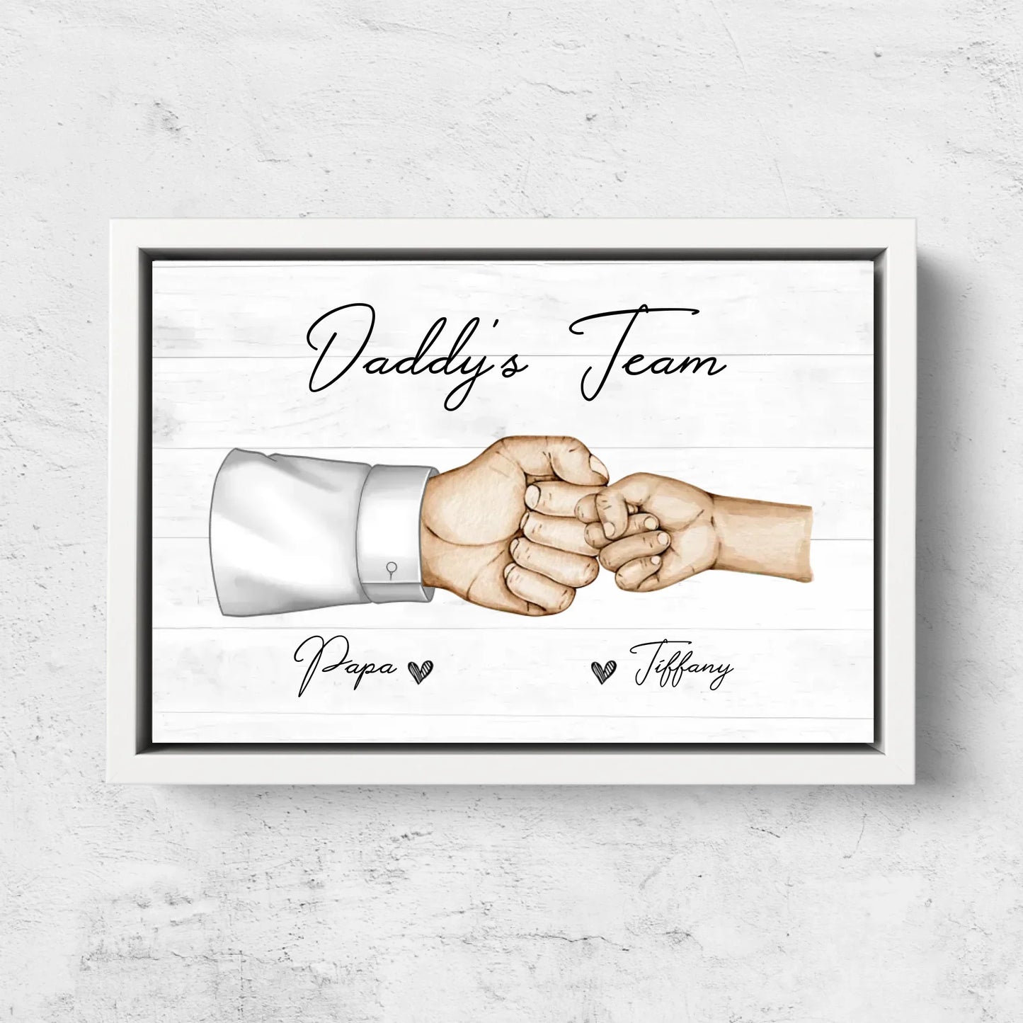 Personalized Canvas "Daddy's Team"