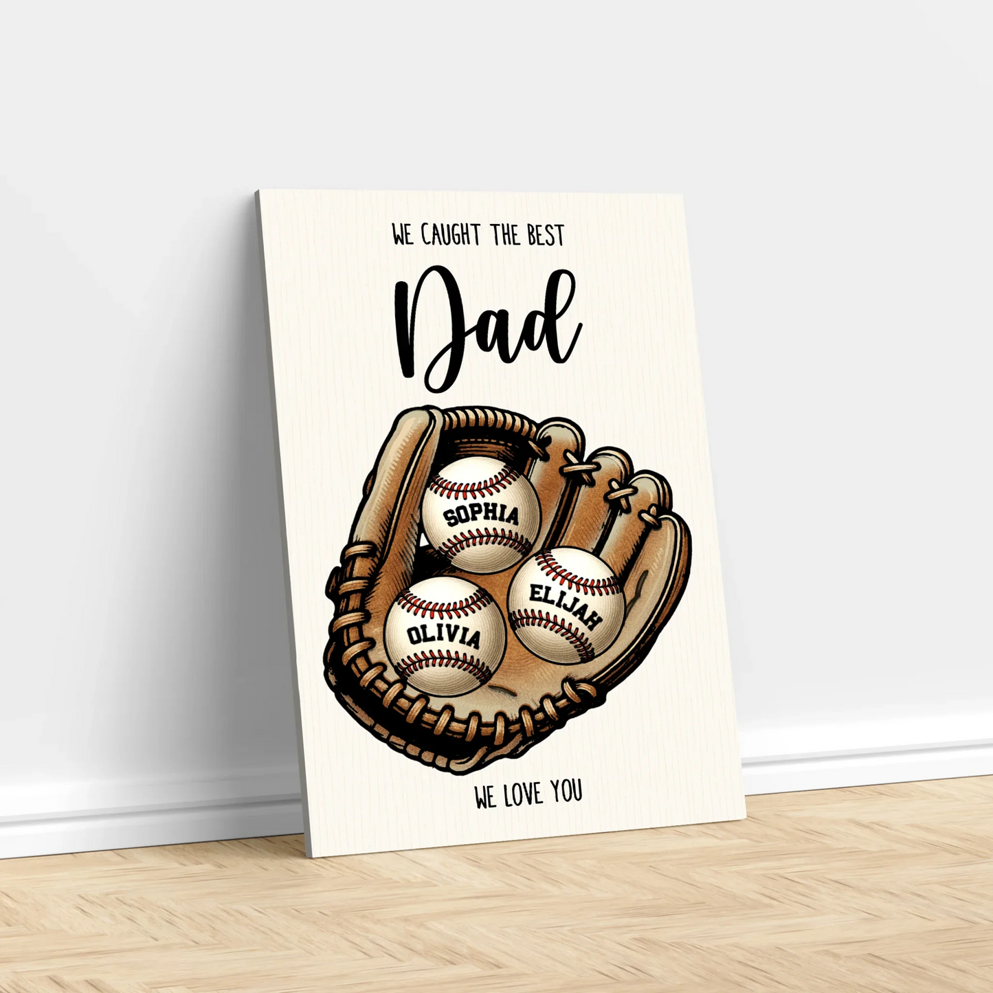 Personalized Canvas "We caught the best Dad"