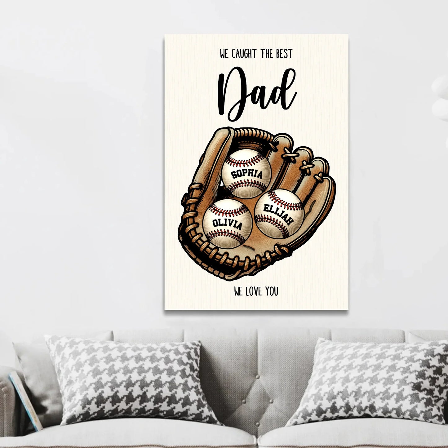 Personalized Canvas "We caught the best Dad"