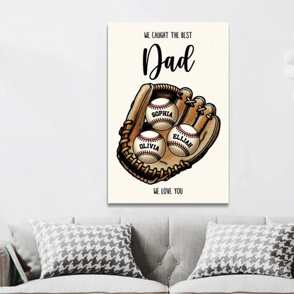 Personalized Canvas "We caught the best Dad"