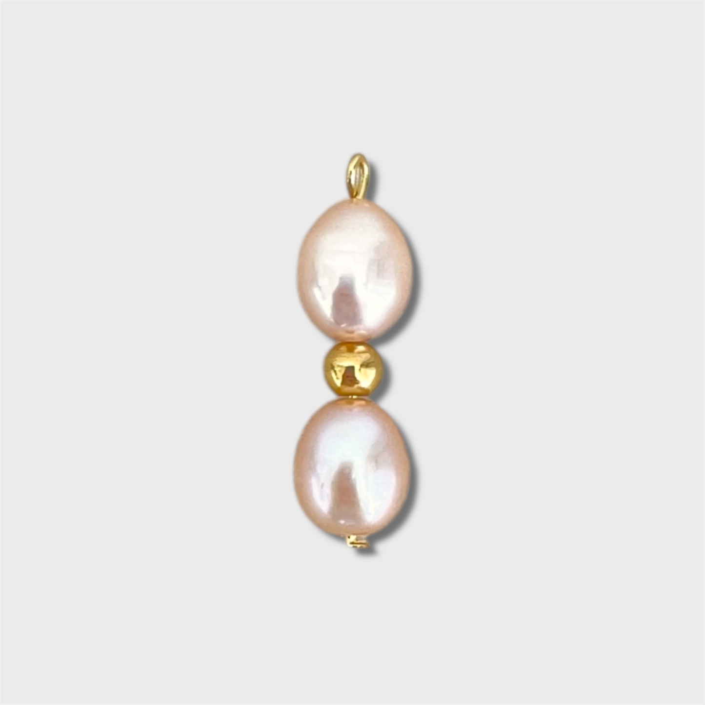Pink Pearl + Gold Charm