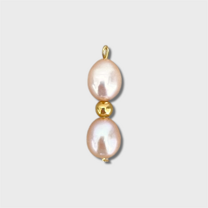 Pink Pearl + Gold Charm