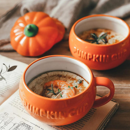 Cute Ceramic Pumpkin Cup