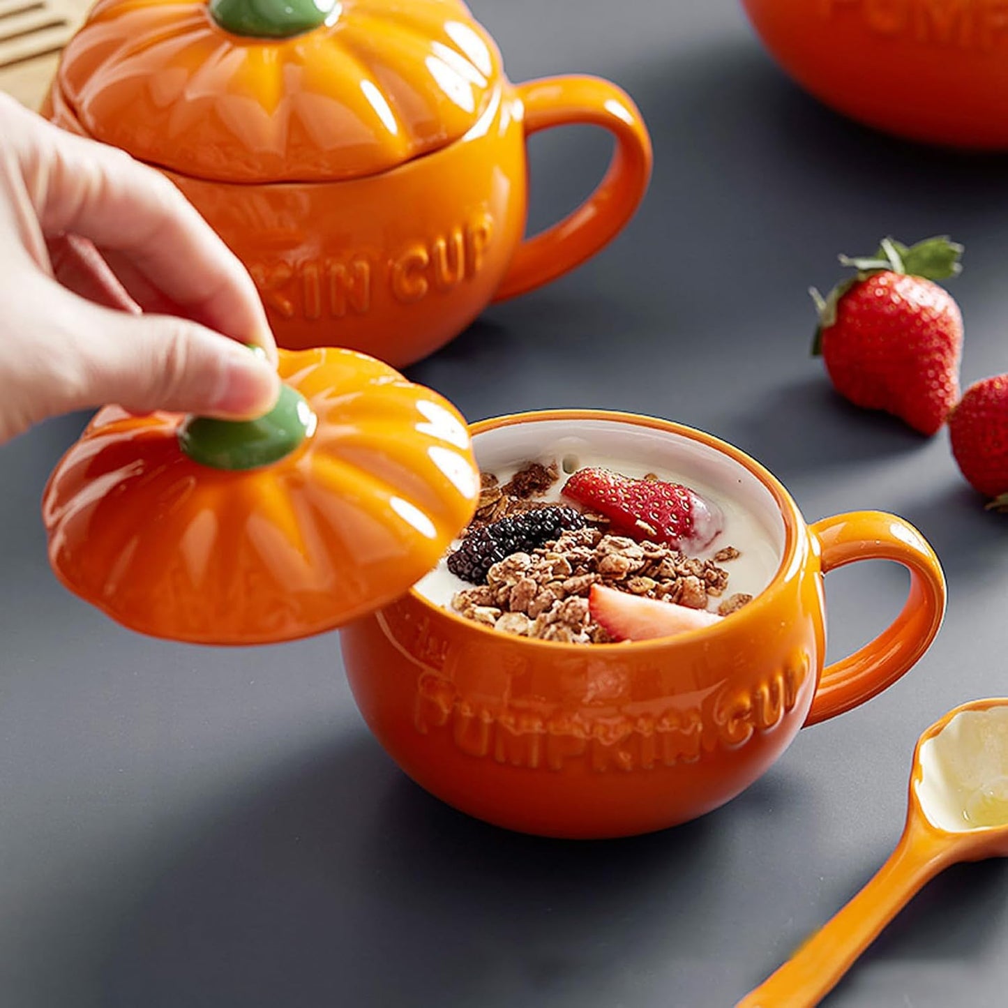 Cute Ceramic Pumpkin Cup