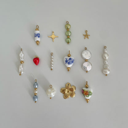 Mixed Blue Pearl Charm