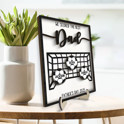 Personalized 2-Layered Wooden Plaque, Father's Day Gift