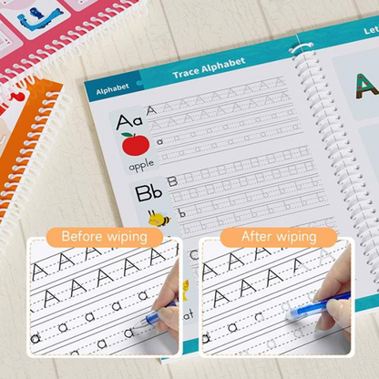 TIMEX Reusable Grooved Handwriting Workbook for Kids,