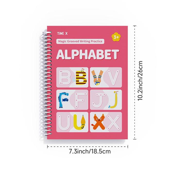 TIMEX Reusable Grooved Handwriting Workbook for Kids,