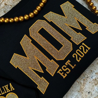 Personalized Glitter Mama Sweatshirt