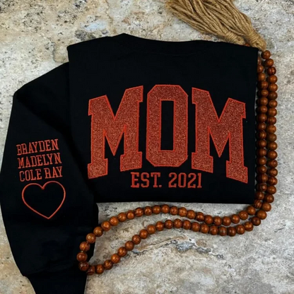 Personalized Glitter Mama Sweatshirt