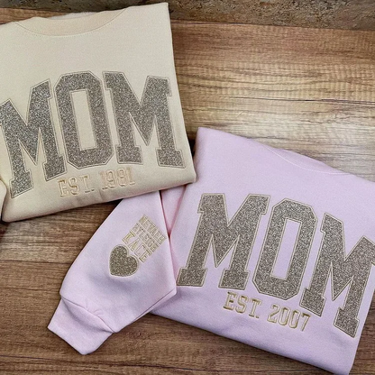 Personalized Glitter Mama Sweatshirt