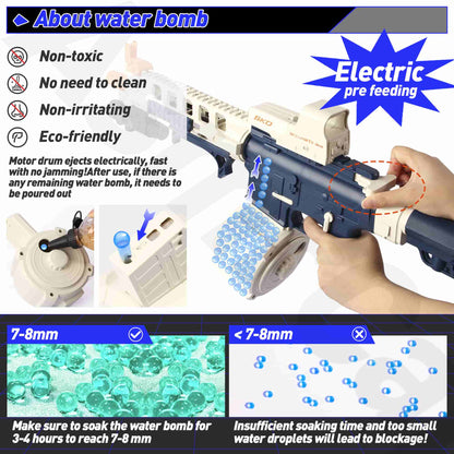 M4A1 Gel Ball Blaster Gun Pistol with Drum