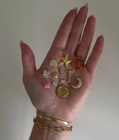 Pave Moon Charm