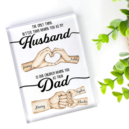 Personalized Acrylic Block, Father's Day Gift for Husband, Gift for Dad