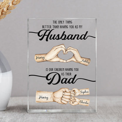 Personalized Acrylic Block, Father's Day Gift for Husband, Gift for Dad