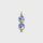 Double Floral Blue Bead Charm