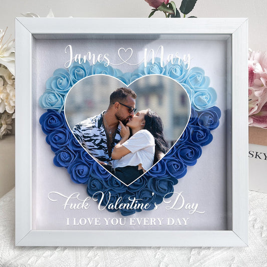 Personalized Photo Flower Shadow Box