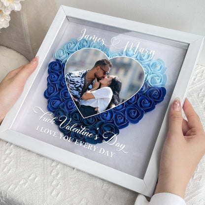 Personalized Photo Flower Shadow Box