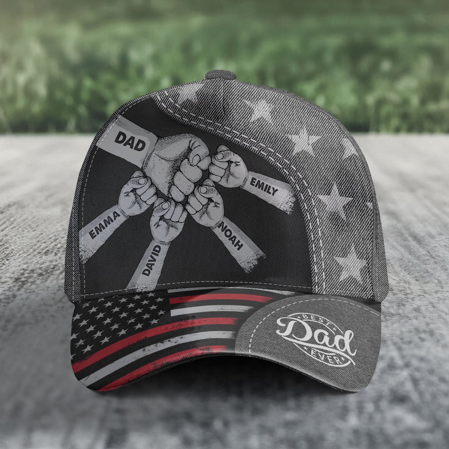 Personalized Classic Cap - Fist Bump Daddy Grandpa