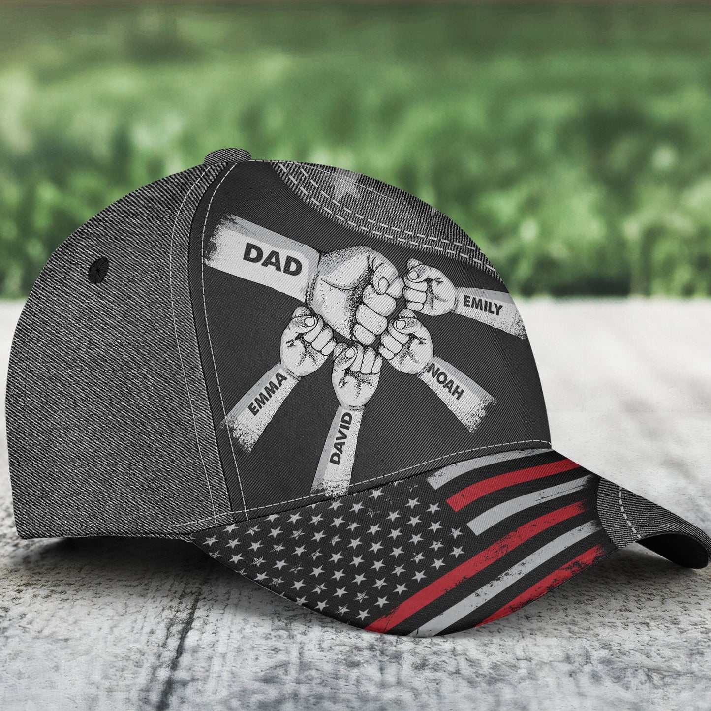 Personalized Classic Cap - Fist Bump Daddy Grandpa