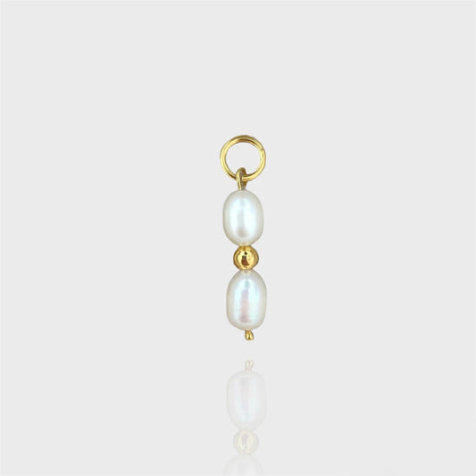 Pearl + Gold Charm