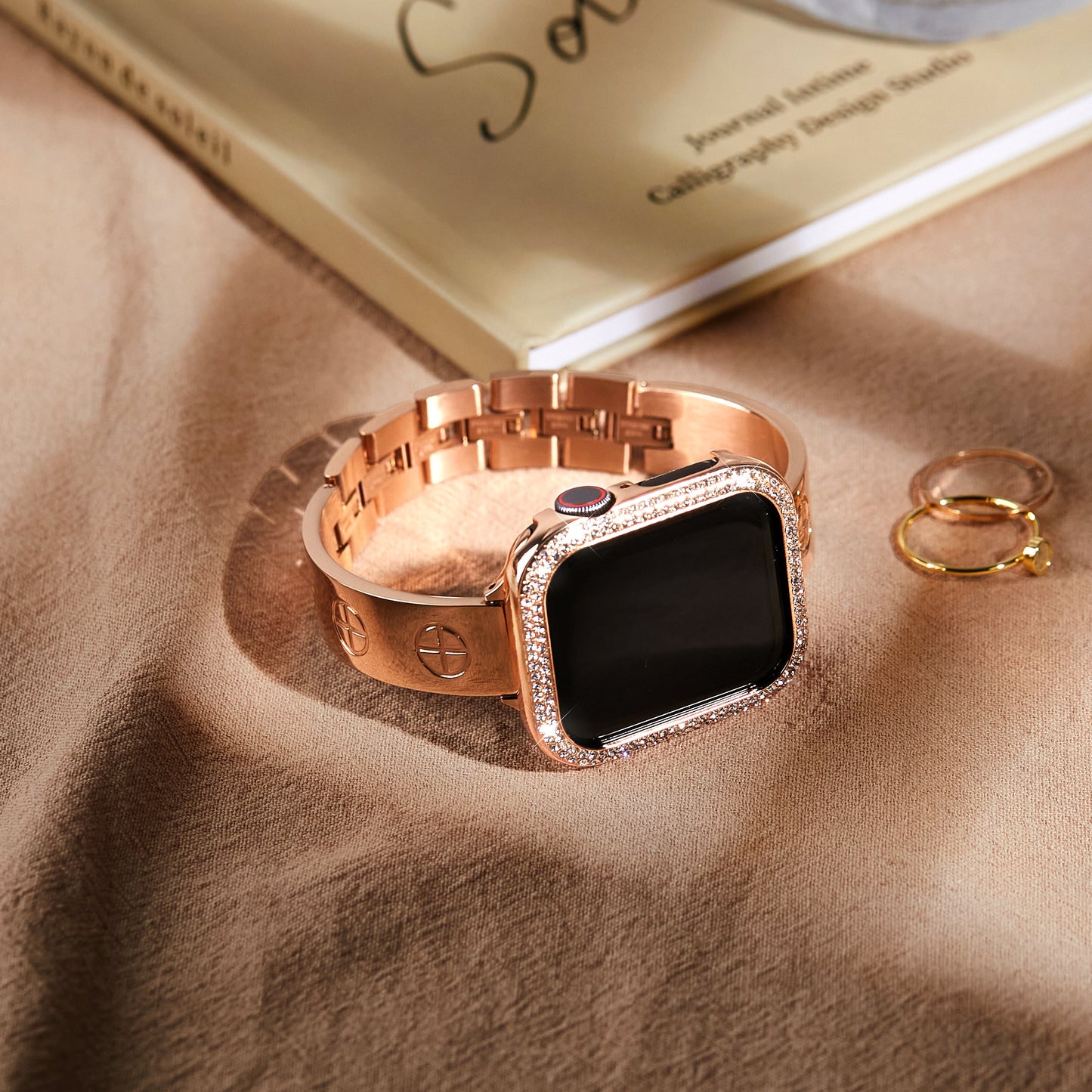 [Bundle] LOVE PLUS Luxury Bracelet Band with Dual-Bling Case