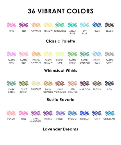 Medium Point Erasable Gel Pen Set Of 36