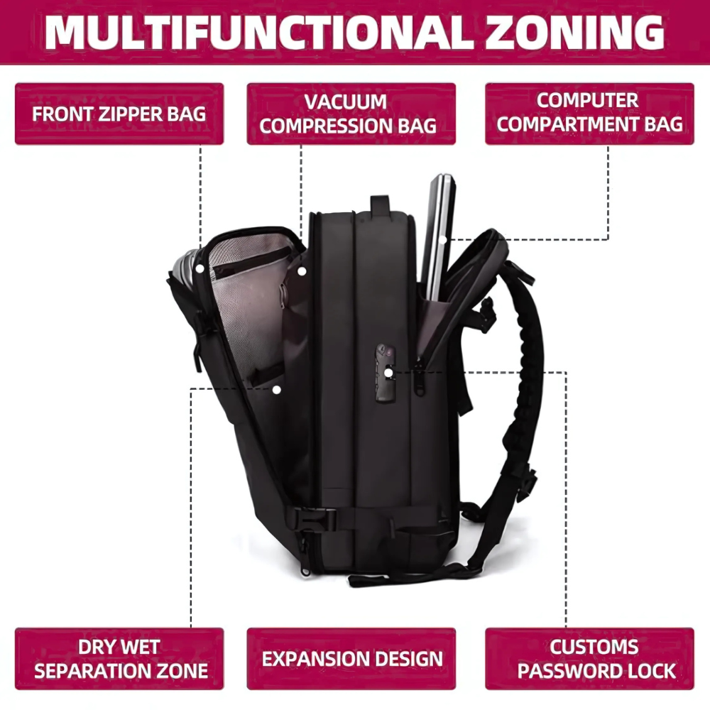 Moon Vacuum Seal Travel Backpack