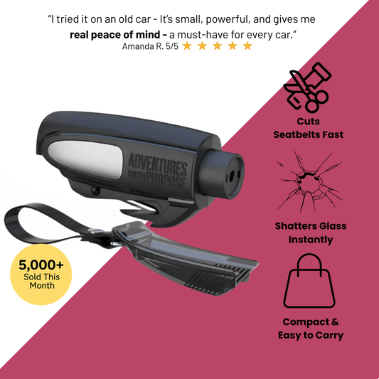 2-in-1 Emergency Window Breaker & Seatbelt Cutter