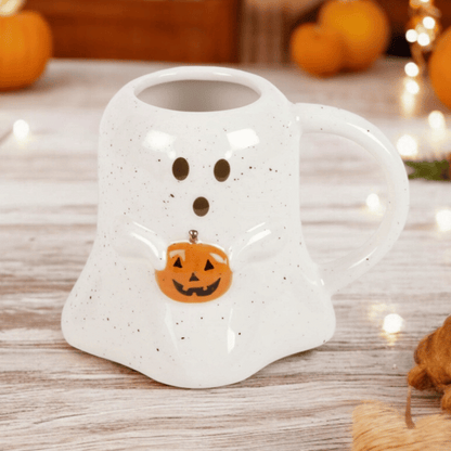 Halloween Ghost-Mug with Pumpkin