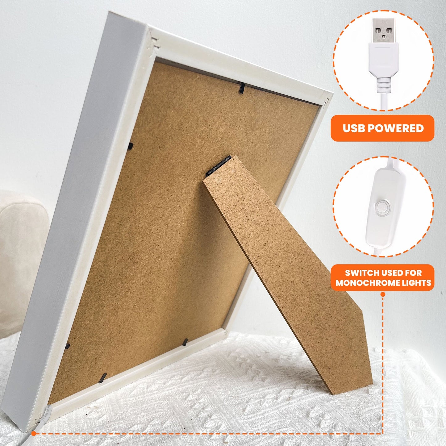 Personalized Flower Shadow Box With LED Light  Mother's Day Gift