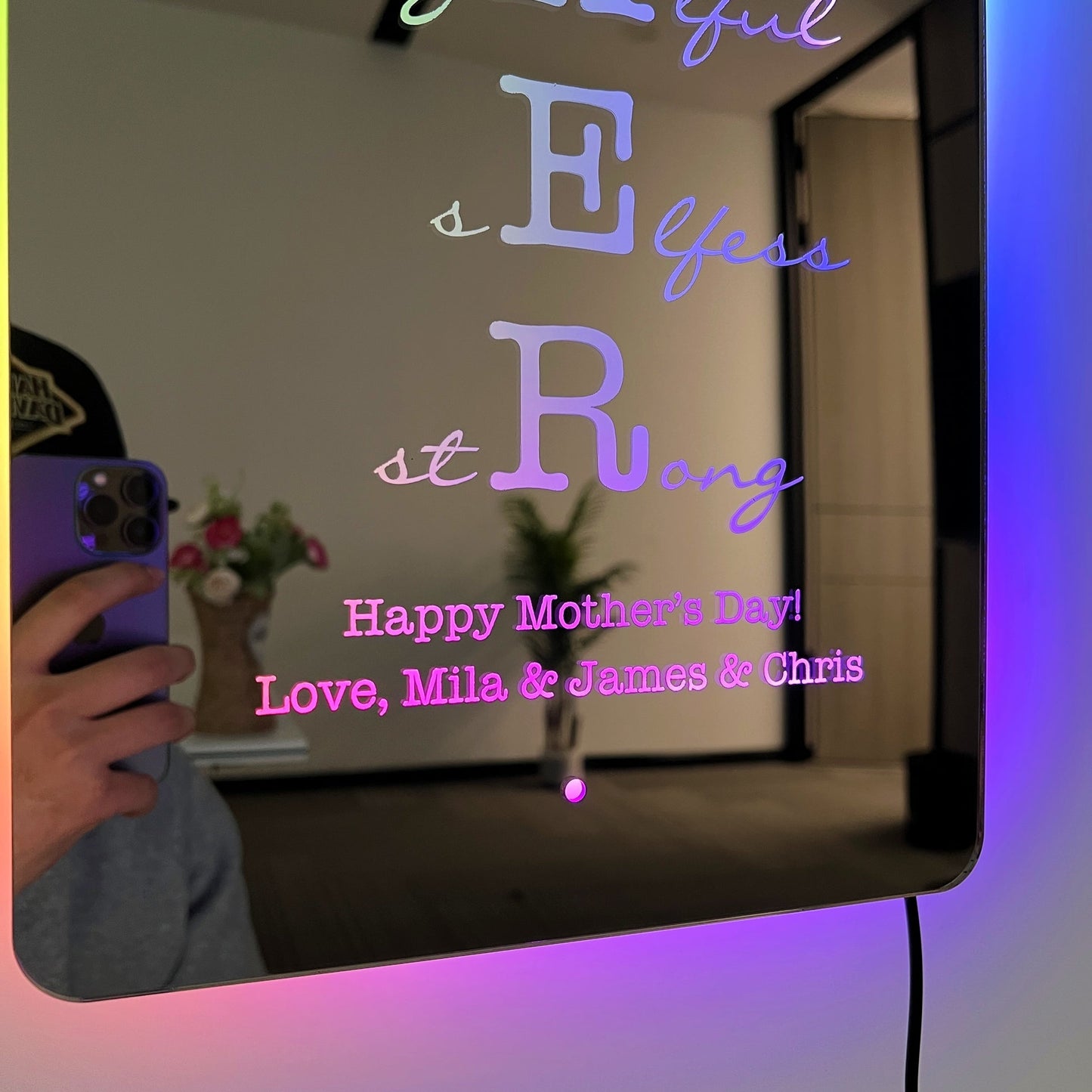 Custom Led Mother/Grandma Mirror❤️
