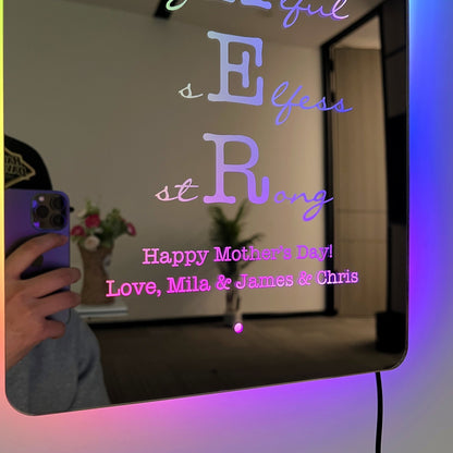 Custom Led Mother/Grandma Mirror❤️