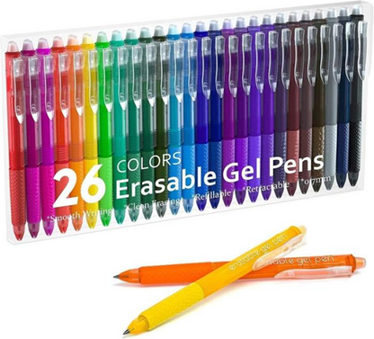 26 Color Erasable Gel Pens