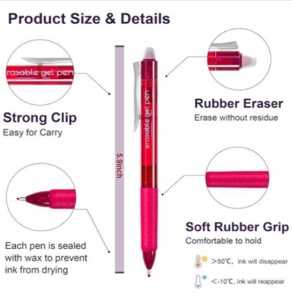 26 Color Erasable Gel Pens
